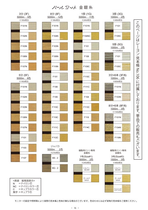 パールヨット印 レーヨン ミシンししゅう糸